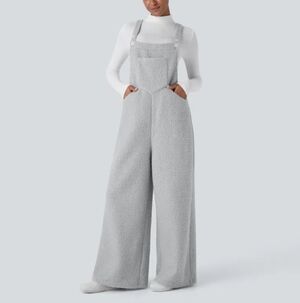 HALARA Gray Textured Jumpsuit